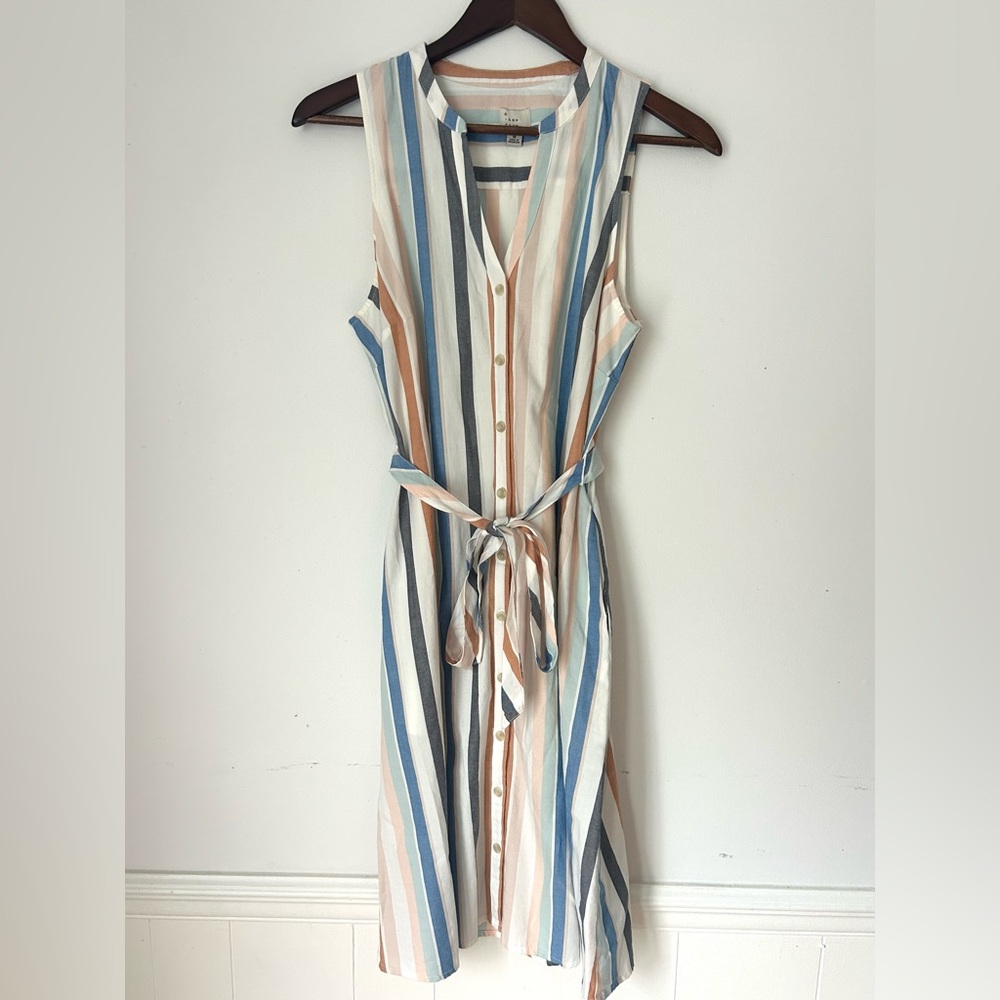 Appalachian-Inspired Vintage Modern | A New Day Striped Button-Down Midi Dress